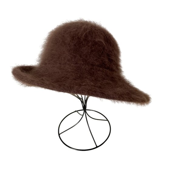 San Diego Hat Co Brown Fuzzy Angora Blend Bucket Hat Women Winter Wardrobe - Picture 6 of 9